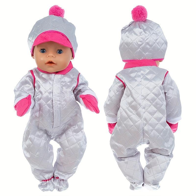 Silvery Jumpsuit Doll Clothes For 17in Baby Dolls
