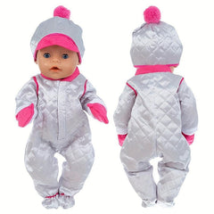 Silvery Jumpsuit Doll Clothes For 17in Baby Dolls