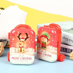 1pc Dollhouse Mini Christmas Suitcase Doll Handbag Model Decor