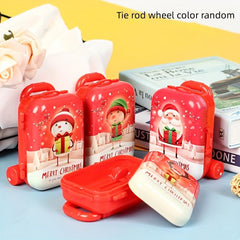 1pc Dollhouse Mini Christmas Suitcase Doll Handbag Model Decor