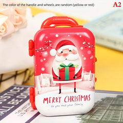1pc Dollhouse Mini Christmas Suitcase Doll Handbag Model Decor