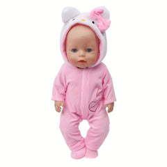 18 Inch Doll Jumpsuit Shoes 2pc Costume Unicorn Cat Suit Gift Christmas