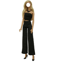 Office Lady Doll Clothes Set for 29-97 cm Dolls - Shirt Wide Leg Trousers Pants