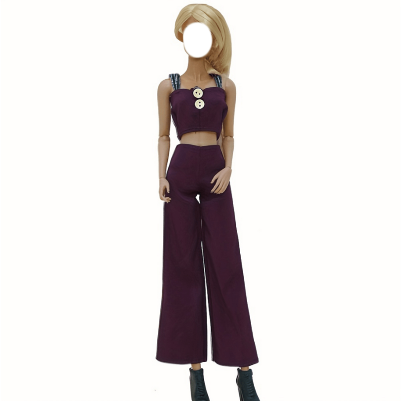 Office Lady Doll Clothes Set for 29-97 cm Dolls - Shirt Wide Leg Trousers Pants