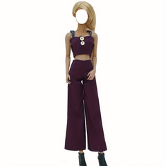 Office Lady Doll Clothes Set for 29-97 cm Dolls - Shirt Wide Leg Trousers Pants