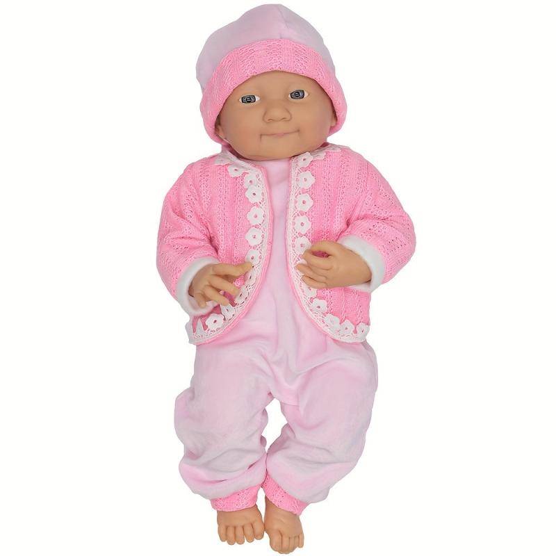 Jacquard Weave Jumpsuit Outfits Cap Doll Costume Christmas