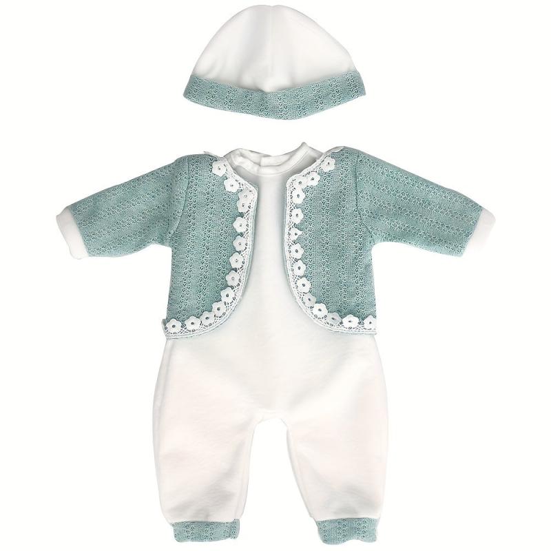 Jacquard Weave Jumpsuit Outfits Cap Doll Costume Christmas