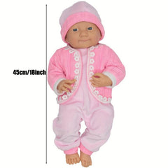 Jacquard Weave Jumpsuit Outfits Cap Doll Costume Christmas