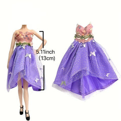 Doll Coat Multicolor Soft Fur Dress Winter Outfit Casual Wear Clothes For Doll