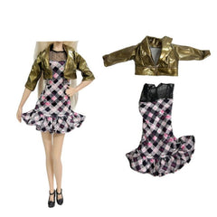 Doll Coat Multicolor Soft Fur Dress Winter Outfit Casual Wear Clothes For Doll