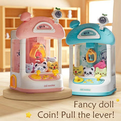 Mini Doll Claw Toy Machine Interactive Coin Game for Kids Birthday Gift