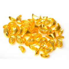 20pcs Golden Ingot Fengshui Ornament for Luck & Wealth
