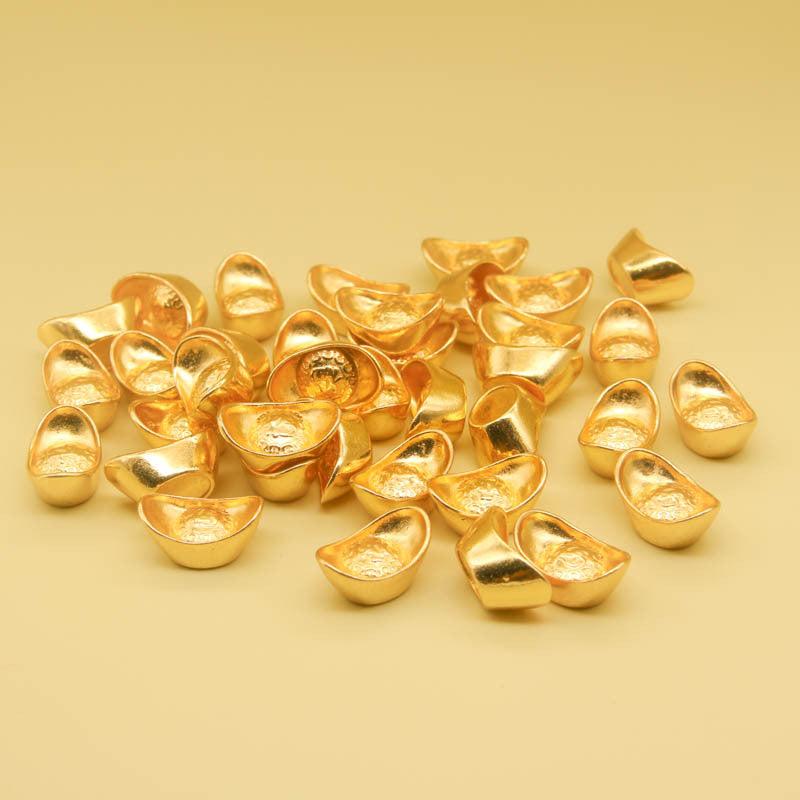 20pcs Golden Ingot Fengshui Ornament for Luck & Wealth