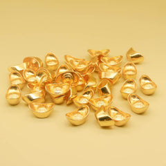 20pcs Golden Ingot Fengshui Ornament for Luck & Wealth
