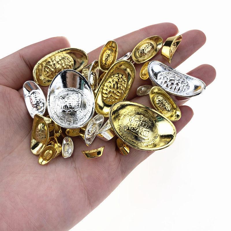 20pcs Golden Ingot Fengshui Ornament for Luck & Wealth