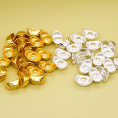20pcs Golden Ingot Fengshui Ornament for Luck & Wealth