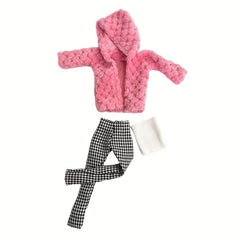 Doll Clothes Plush Jacket Fashionable Suit Long Trouseres for 29 Doll