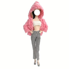 Doll Clothes Plush Jacket Fashionable Suit Long Trouseres for 29 Doll