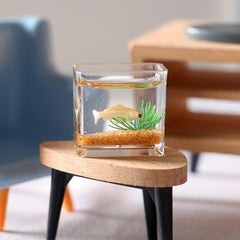 Dollhouse Glass Fish Tank Bowl Aquarium Decor Toy Doll House Accessories