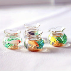 Dollhouse Glass Fish Tank Bowl Aquarium Decor Toy Doll House Accessories