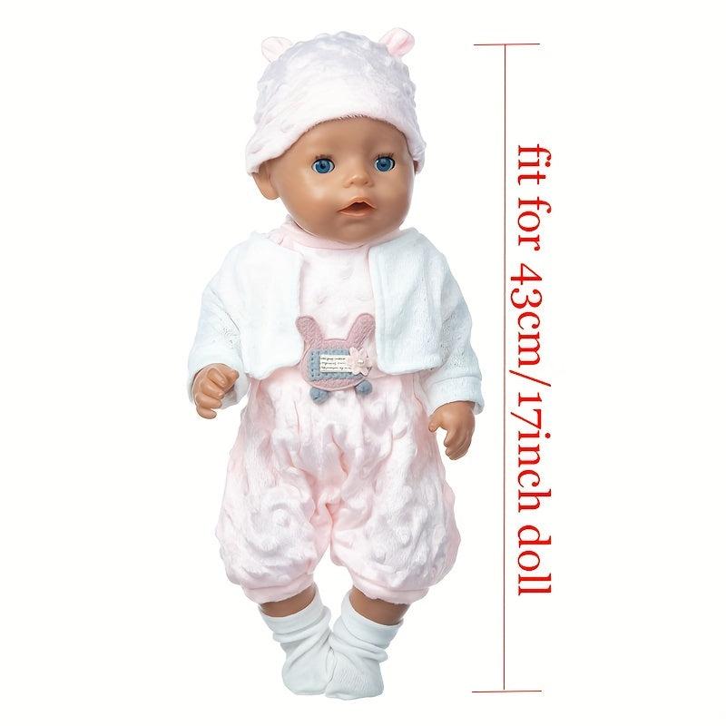 Pink Suit Socks Doll Clothes Fit For 17inch Doll