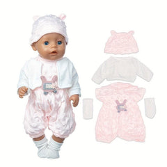 Pink Suit Socks Doll Clothes Fit For 17inch Doll
