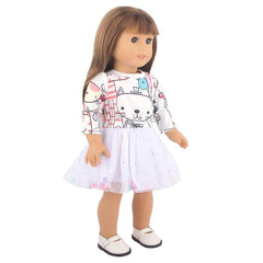 Cartoon Cat Puffy Skirt for 18 Inch Dolls
