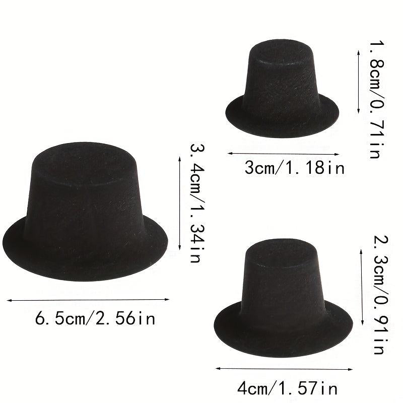 10pcs Dollhouse Flocked Hat Model DIY Accessories