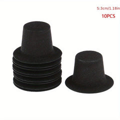 10pcs Dollhouse Flocked Hat Model DIY Accessories