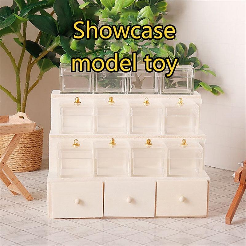 1:12 Dollhouse Display Rack Candy Box Drawer Cabinet Furniture Model Decor