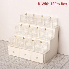 1:12 Dollhouse Display Rack Candy Box Drawer Cabinet Furniture Model Decor