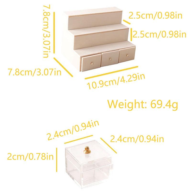 1:12 Dollhouse Display Rack Candy Box Drawer Cabinet Furniture Model Decor