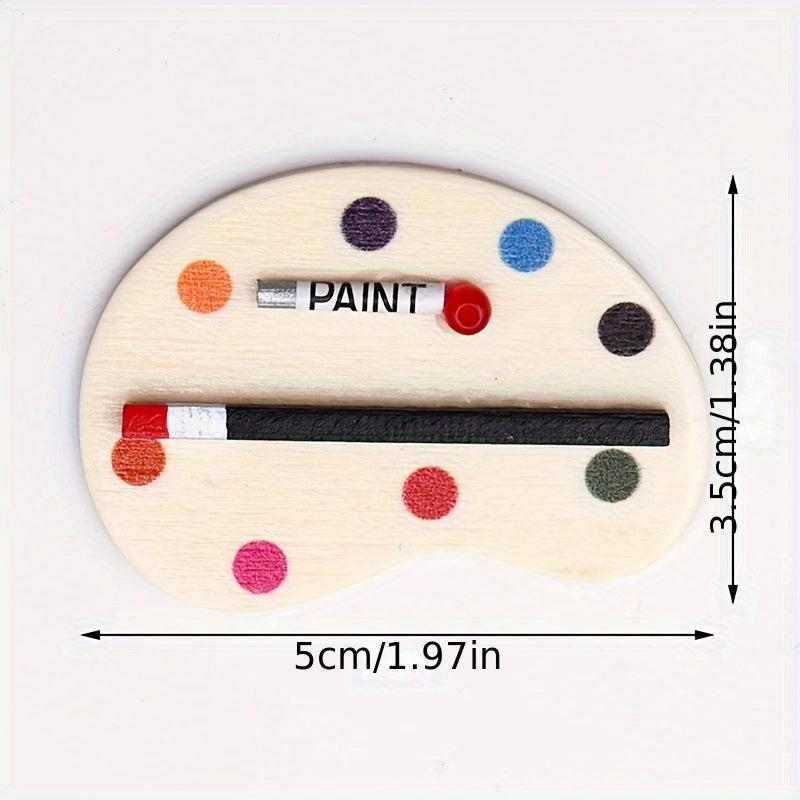 2pcs 1 12 Dollhouse Mini Drawing Board Palette Pigment Stick