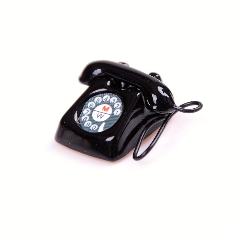 1 12 Old Style Telephone Model Doll House Home Decor Phone Toy