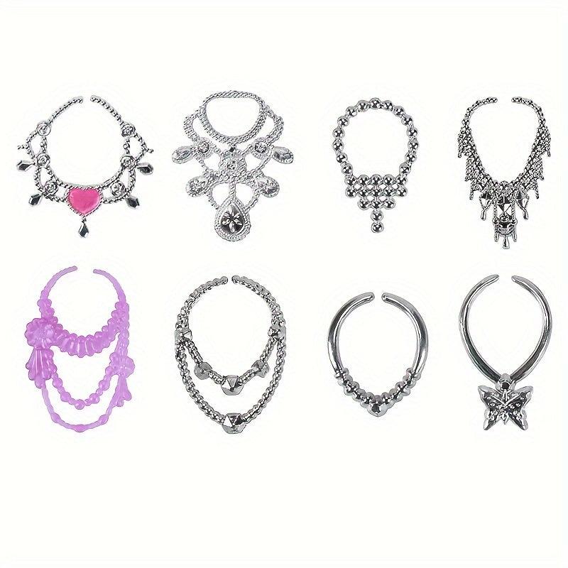 26pcs Doll Clothes & Accessories: 10 Dresses, 10 Shoes, 6 Necklaces
