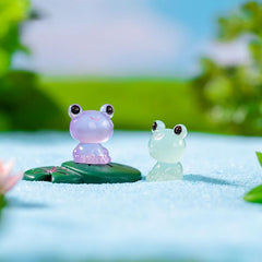 Luminous Frog Mini Figurine Micro Landscape Decoration