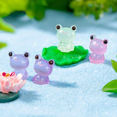Luminous Frog Mini Figurine Micro Landscape Decoration