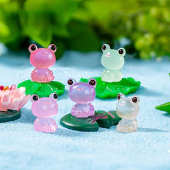 Luminous Frog Mini Figurine Micro Landscape Decoration