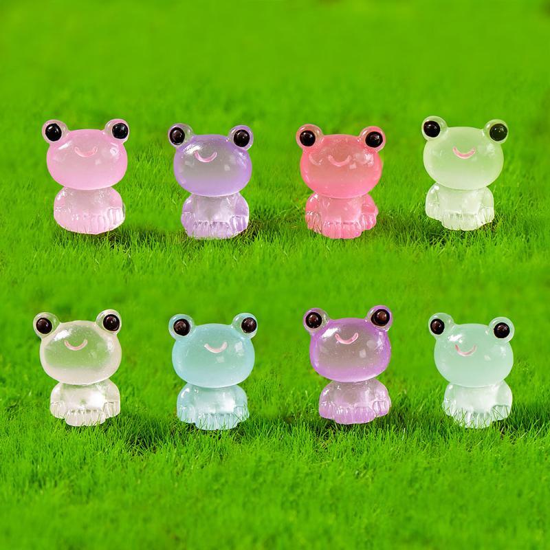 Luminous Frog Mini Figurine Micro Landscape Decoration