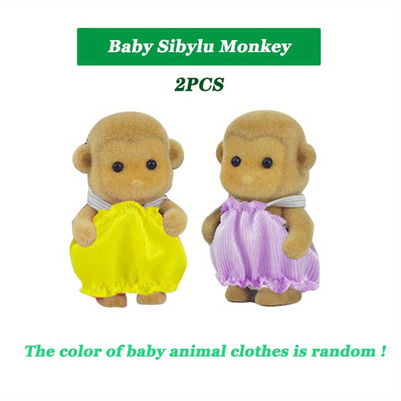 12 Simulated Forest Animals Baby Toys Rabbit Family Dolls Doll House Set