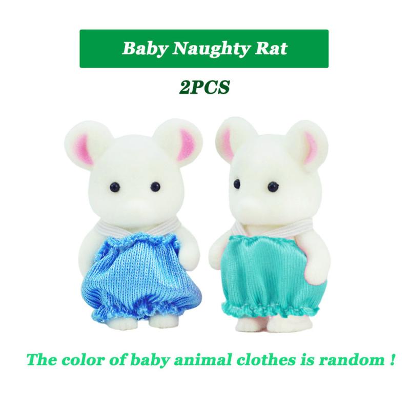 12 Simulated Forest Animals Baby Toys Rabbit Family Dolls Doll House Set