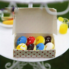 Mini Donuts Box Doll House Ornaments