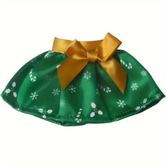 Christmas Elf Doll Bow Skirt Accessory