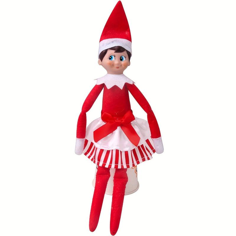 Christmas Elf Doll Bow Skirt Accessory
