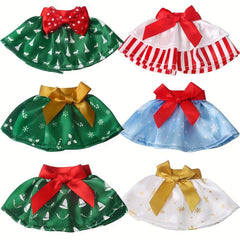 Christmas Elf Doll Bow Skirt Accessory