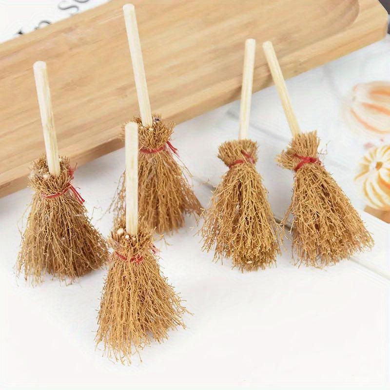 Mini Brooms Witch Straw Brooms Hanging Ornaments Halloween Party Decoration