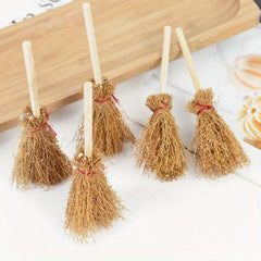 Mini Brooms Witch Straw Brooms Hanging Ornaments Halloween Party Decoration