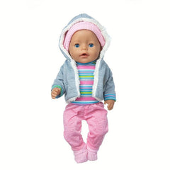 17-Inch Doll Clothes with Hats and Socks, Doll Clothing Set