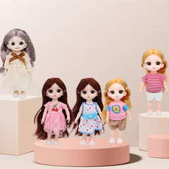 6 Inch Doll Clothes Casual Wear Outfits for 1/12 Doll Dress Up Set