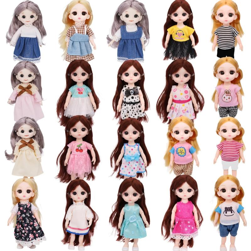 6 Inch Doll Clothes Casual Wear Outfits for 1/12 Doll Dress Up Set